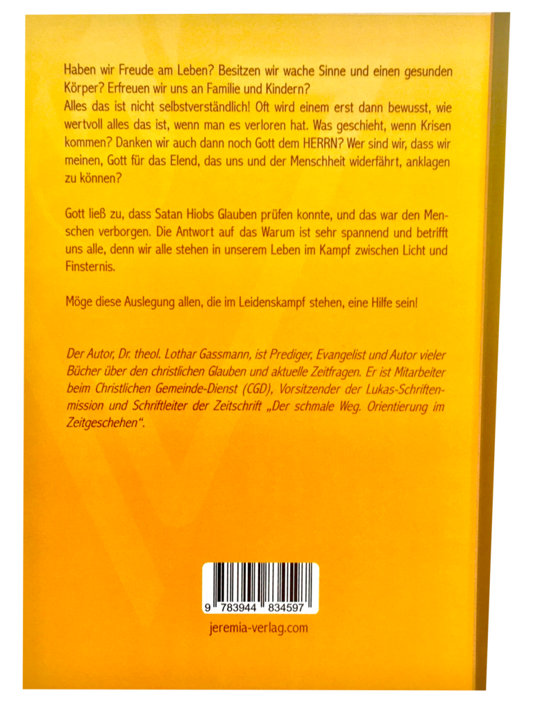 Buch Hiob rück Ich weiß, dass mein Erlöser lebt!